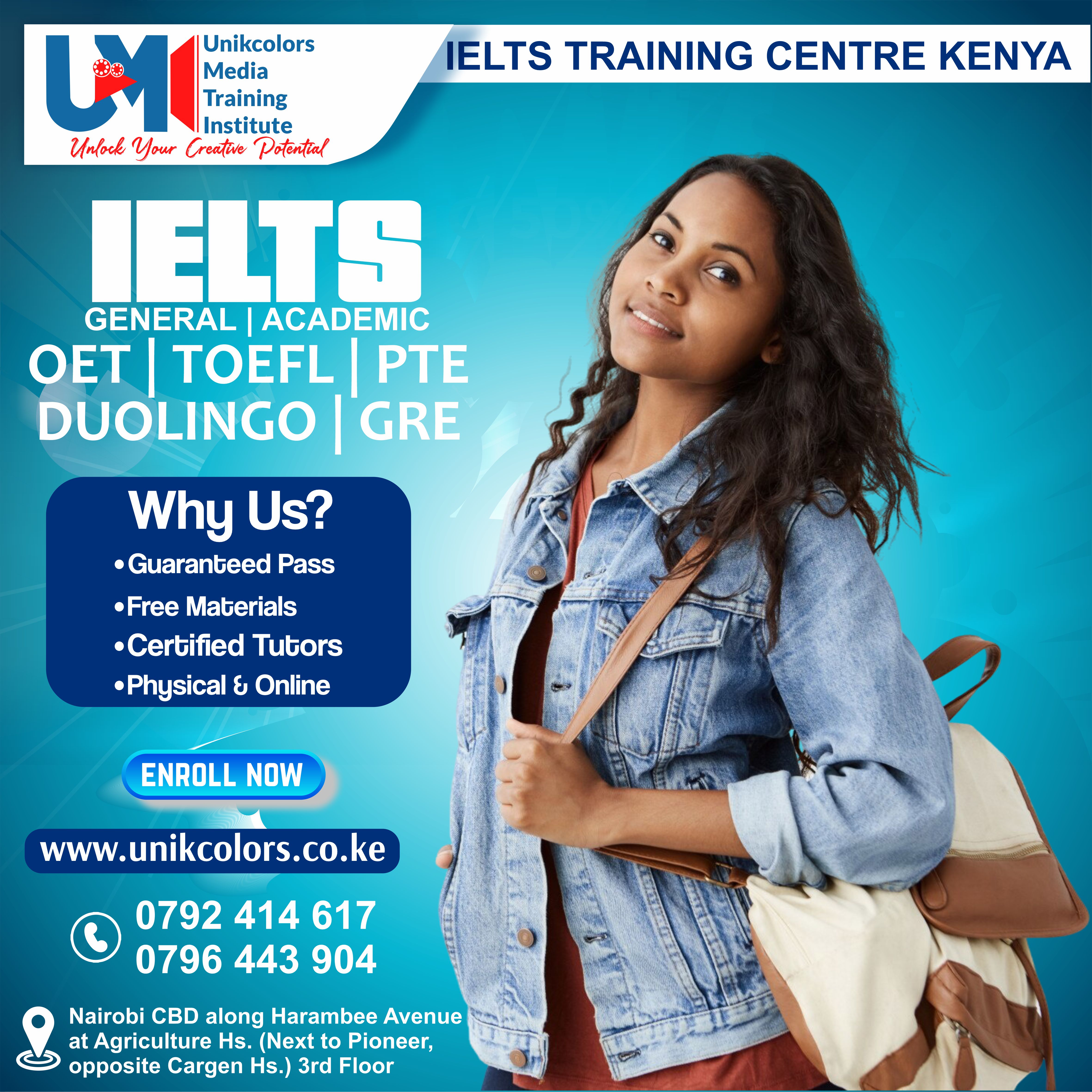 IELTS TRAINING CENTRE KENYA - IELTS PREPARATION | OET | TOEFL | PTE | GRE | DUOLINGO